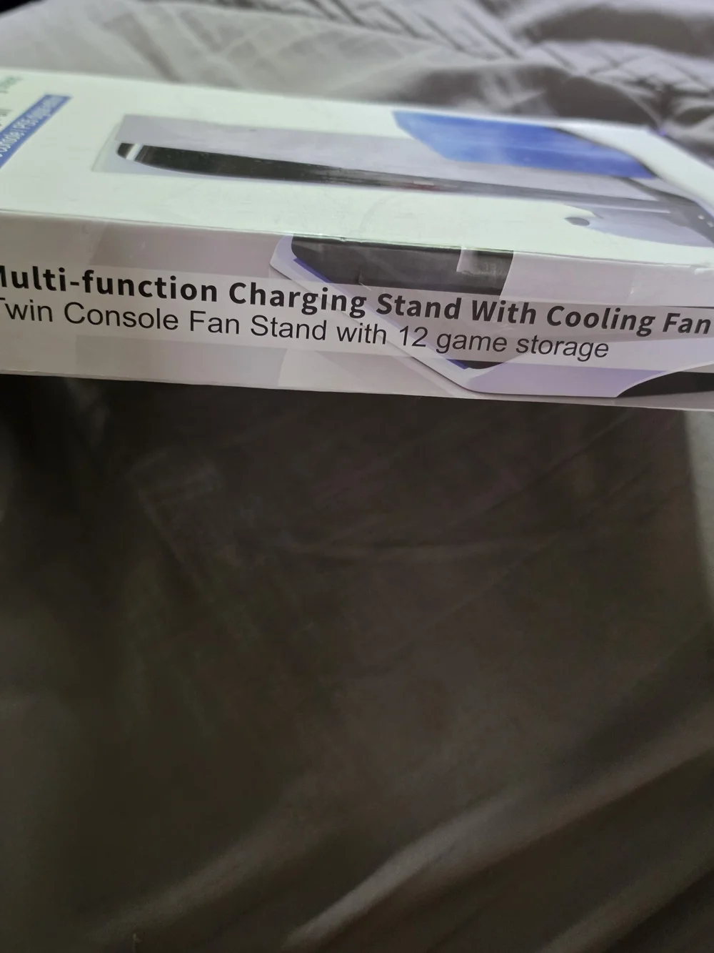 White PS5 Multi-Function Charging Stand with Cooling Fan